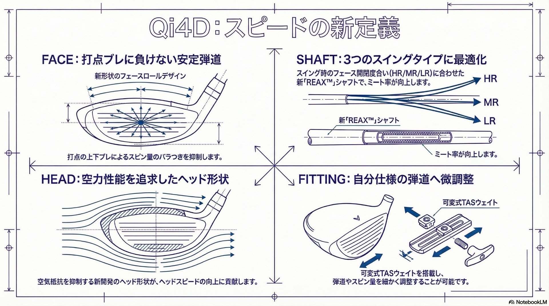 テーラーメイド『Qi4D』ドライバーのヘッドとシャフトはどこが変わっ