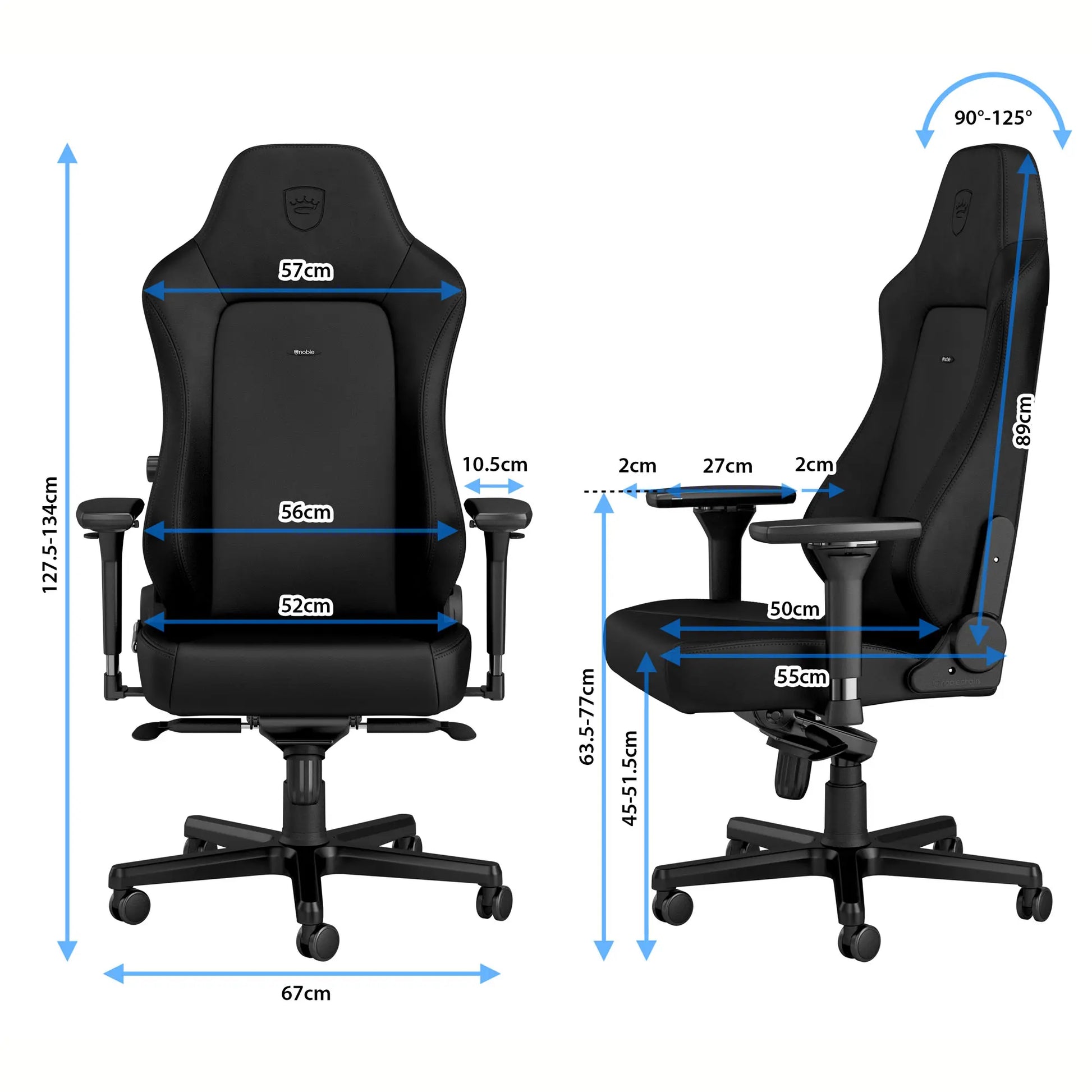 noblechairs ゲーミングチェア｜HERO - BLACK EDITION｜NBL-HRO-PU-BED