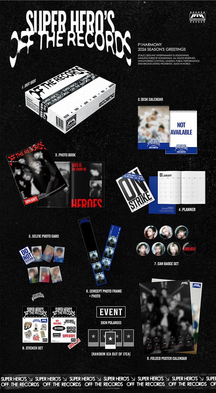 P1HARMONY - 2026 SEASON'S GREETINGS + POB SOUNDWAVE PHOTOCARD