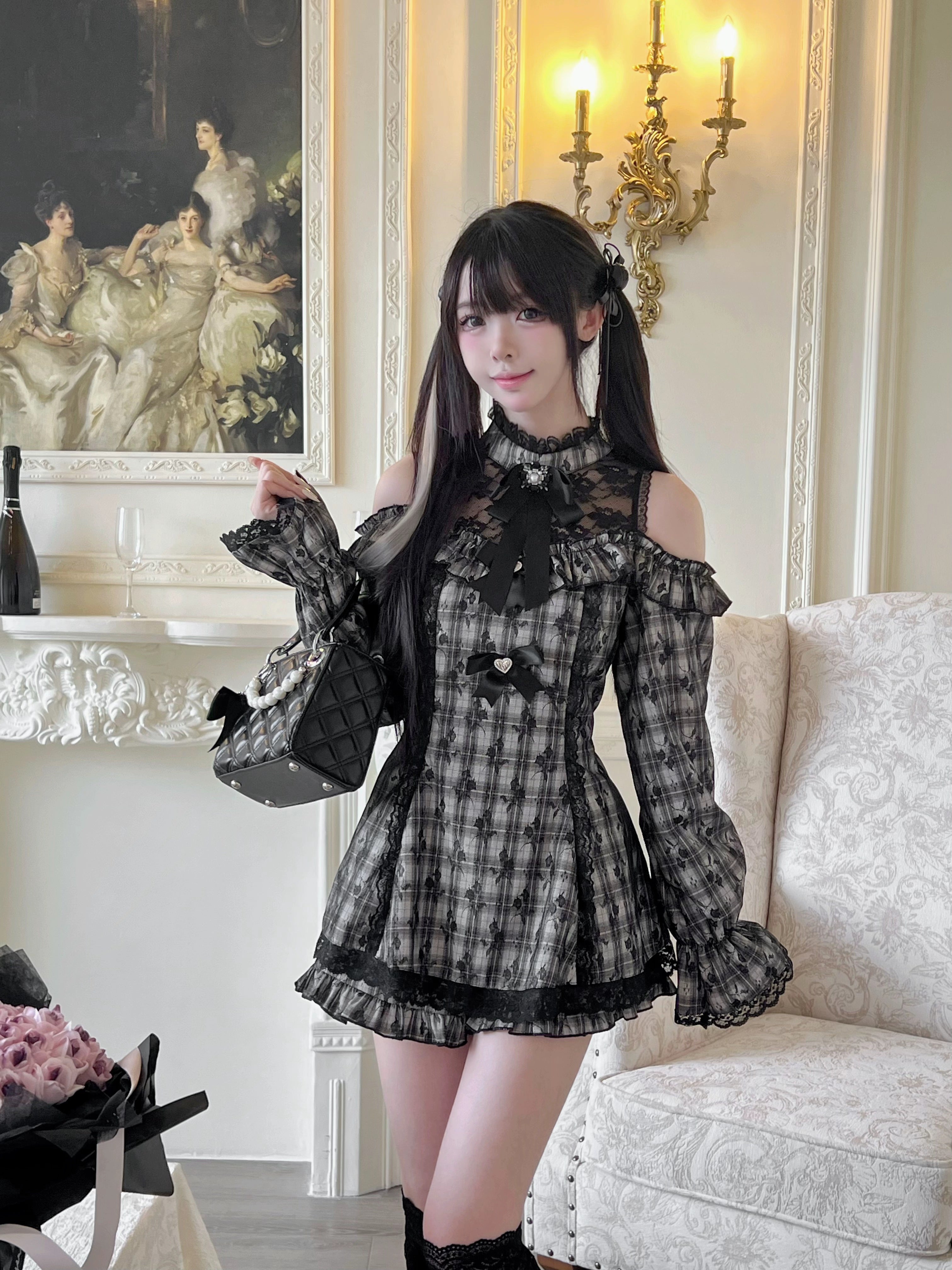 サブカル地雷：ミニワンピ ビジューブローチセットアップ・ – NoGenki