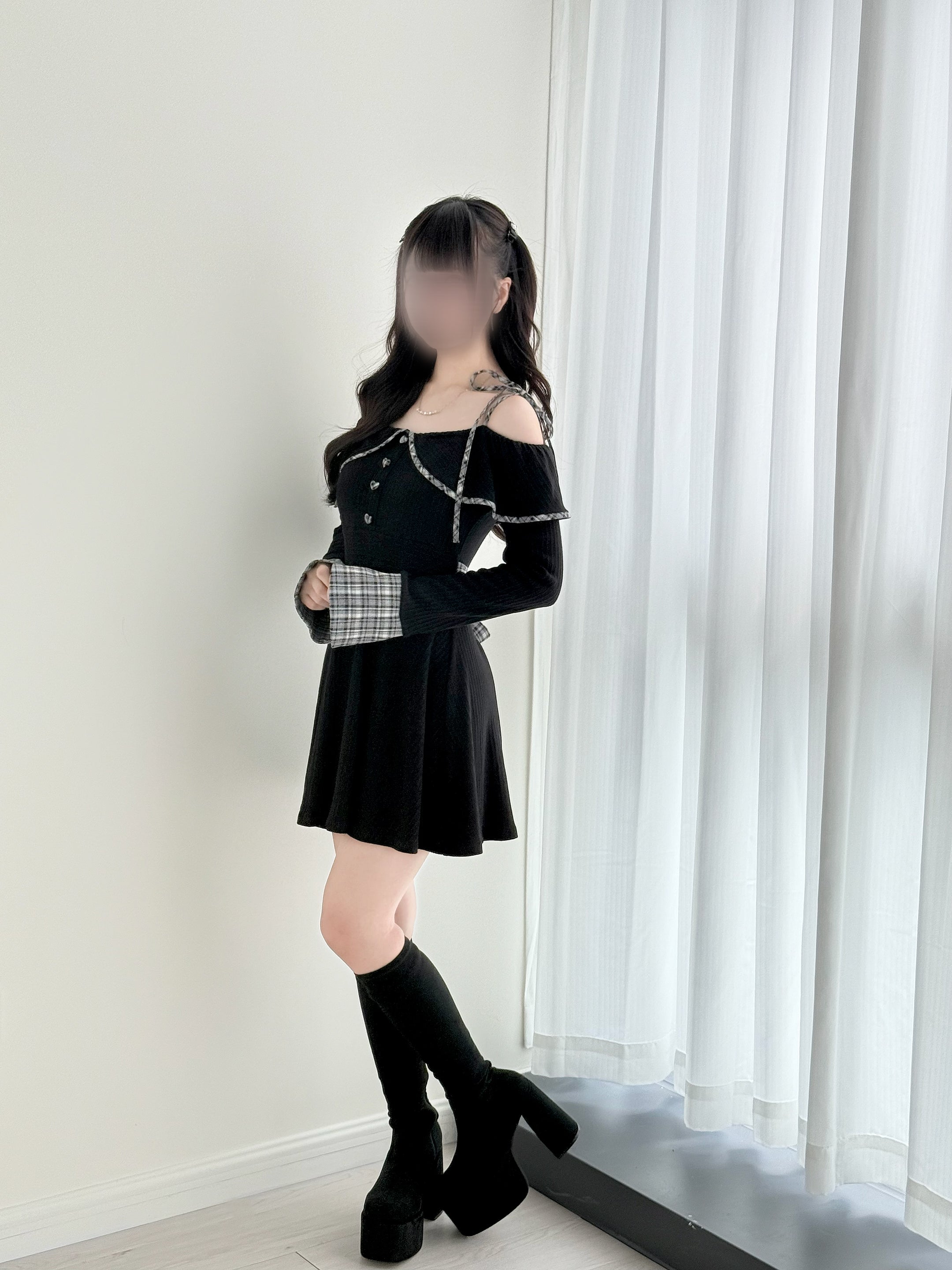 BunnyLis:リボンオフショルダーニットトップス – NoGenki