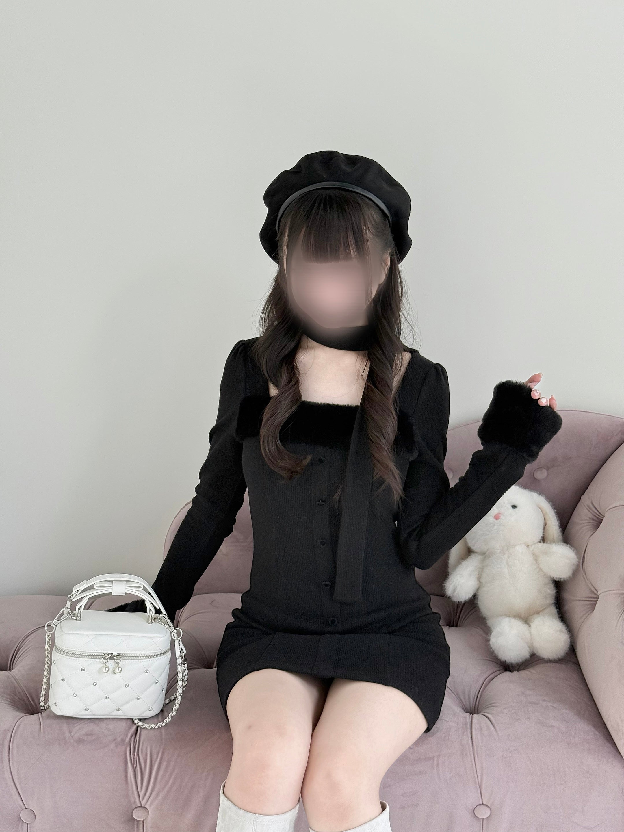 BunnyLis:リボンオフショルダーニットトップス – NoGenki