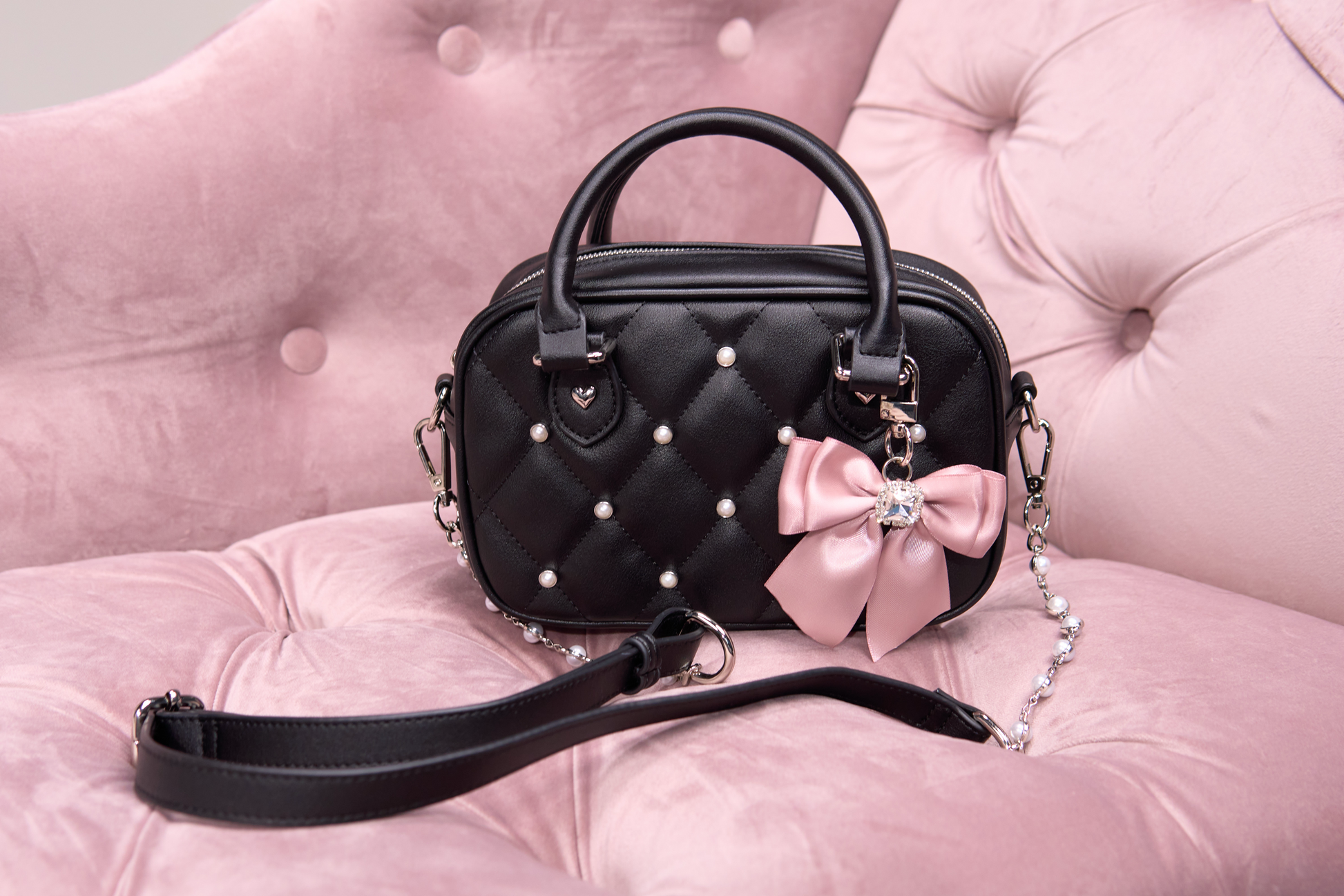 パールキルティングリボンショルダーバッグ – NoGenki