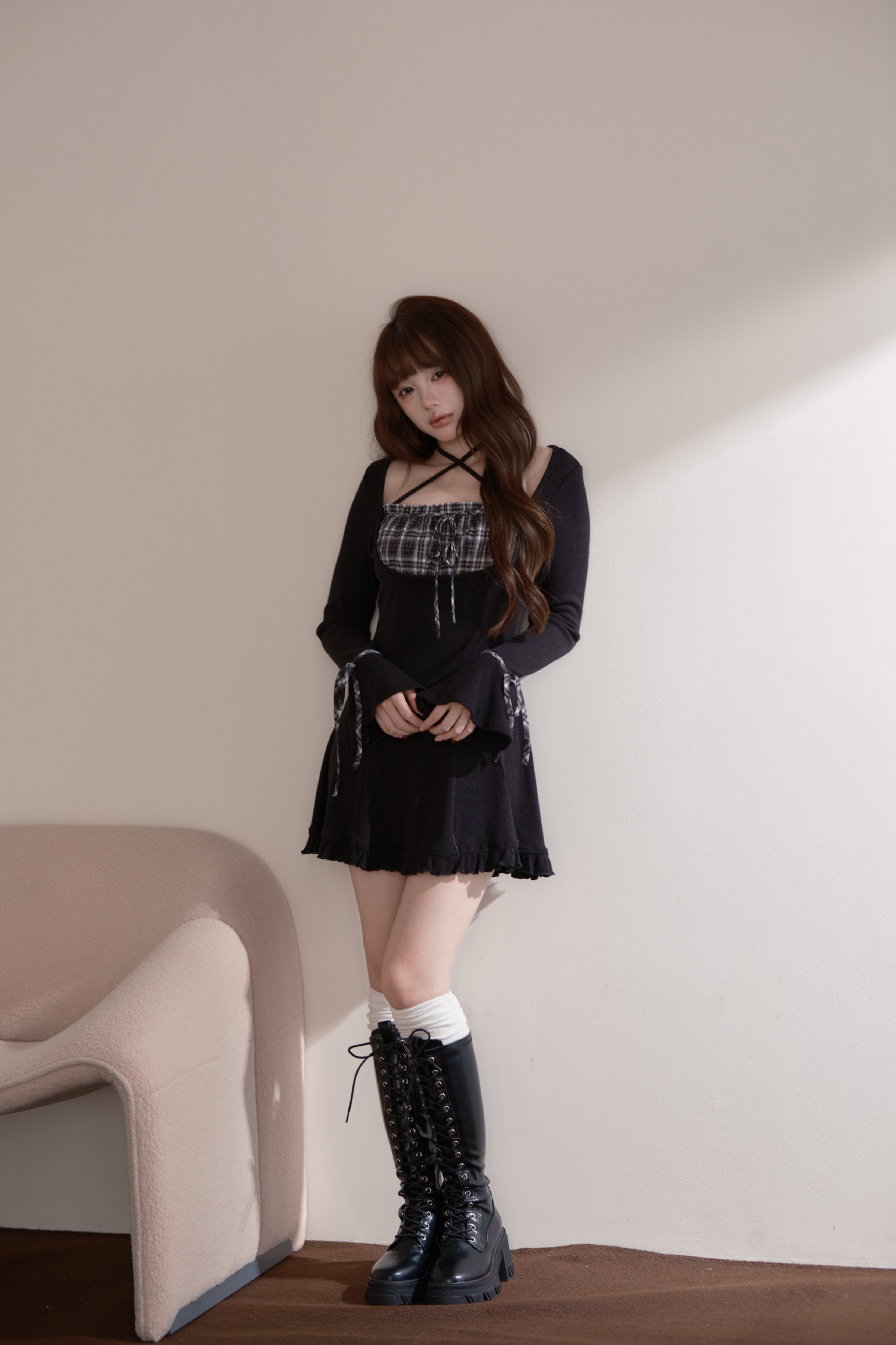 BunnyLis:リボンオフショルダーニットトップス – NoGenki