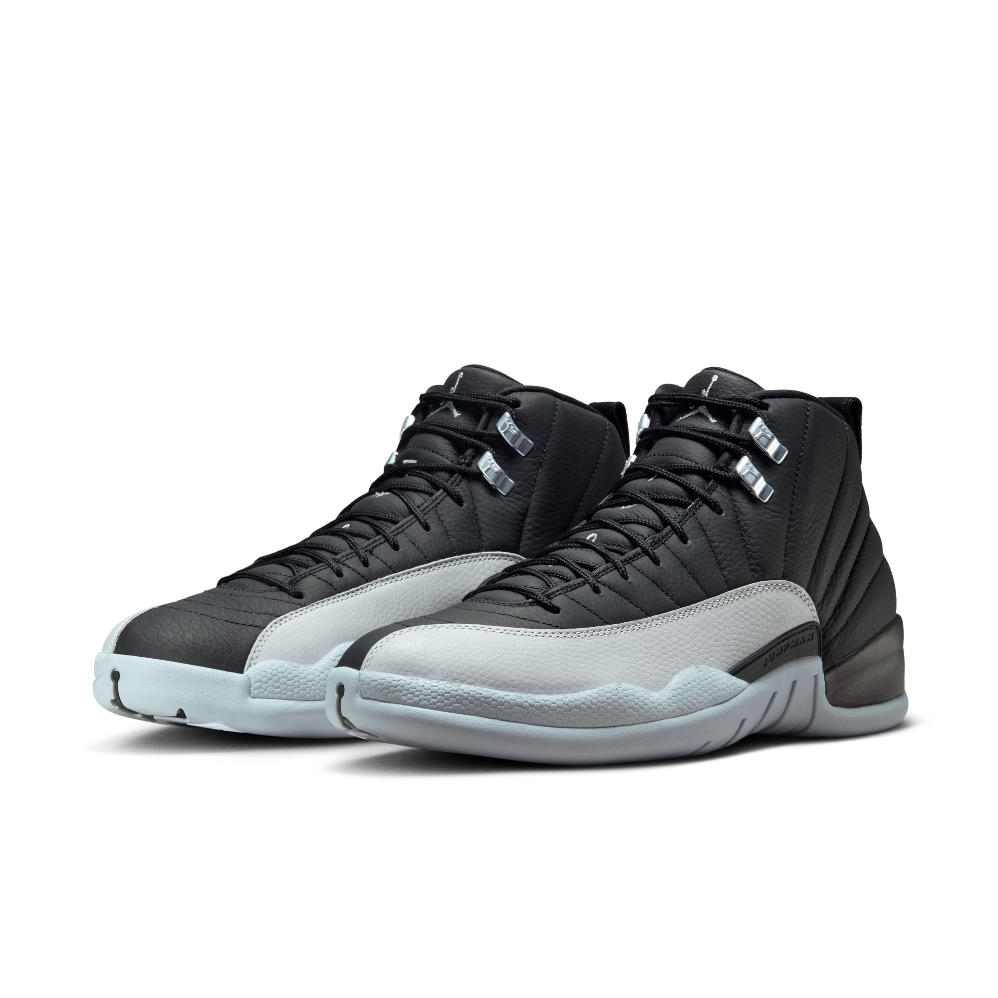 Jordan - Men - Air Jordan 12 Retro - Black/Wolf Grey/White – Nohble