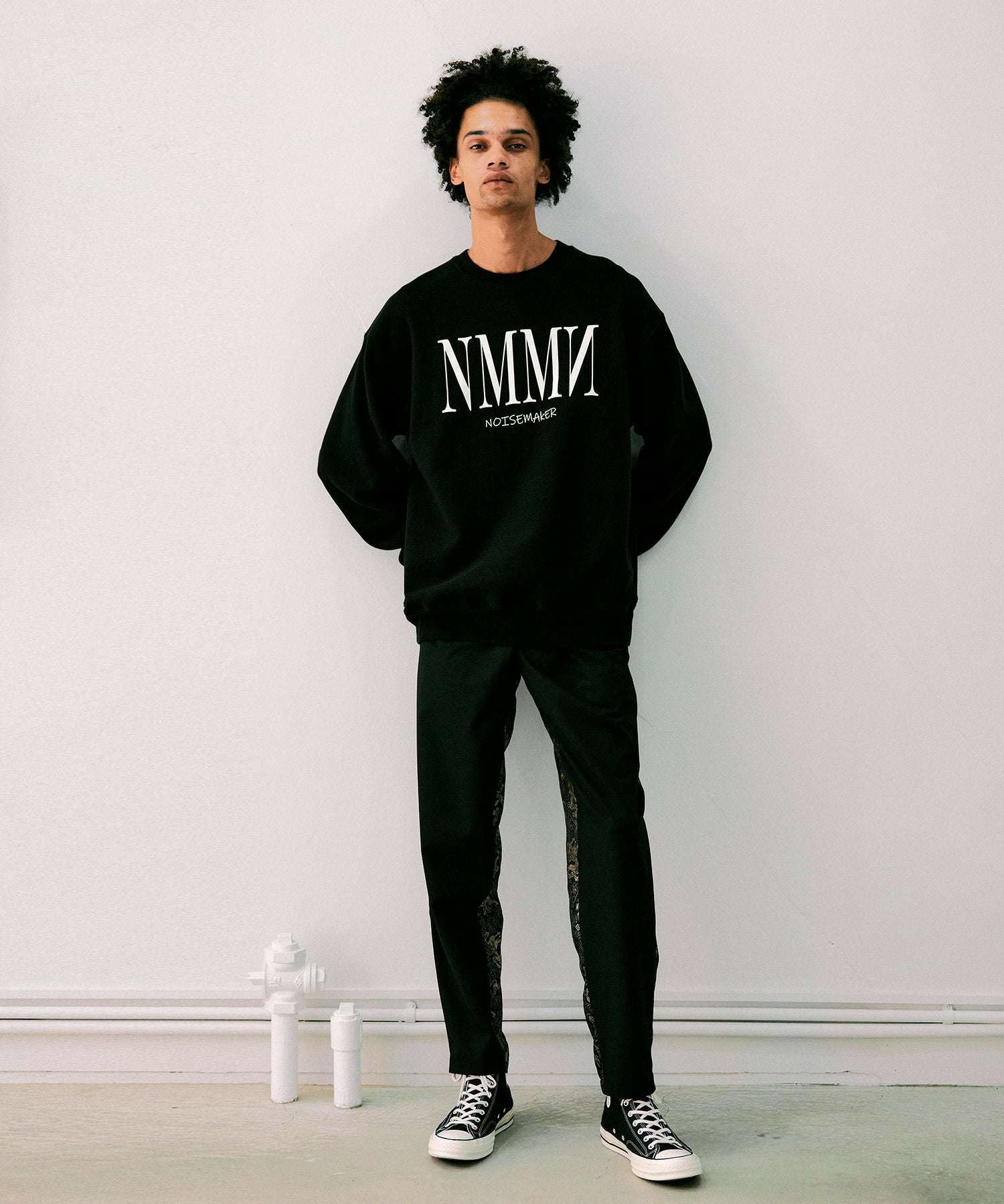 NMMNオーバーサイズスウェット*ブラック*＜NMA3-UT30M＞ | NOISE MAKER
