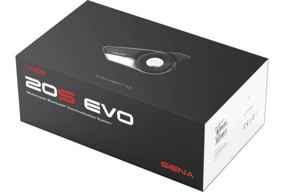 Sena 20S EVO Motorcycle Bluetooth Communication System & HD Speake