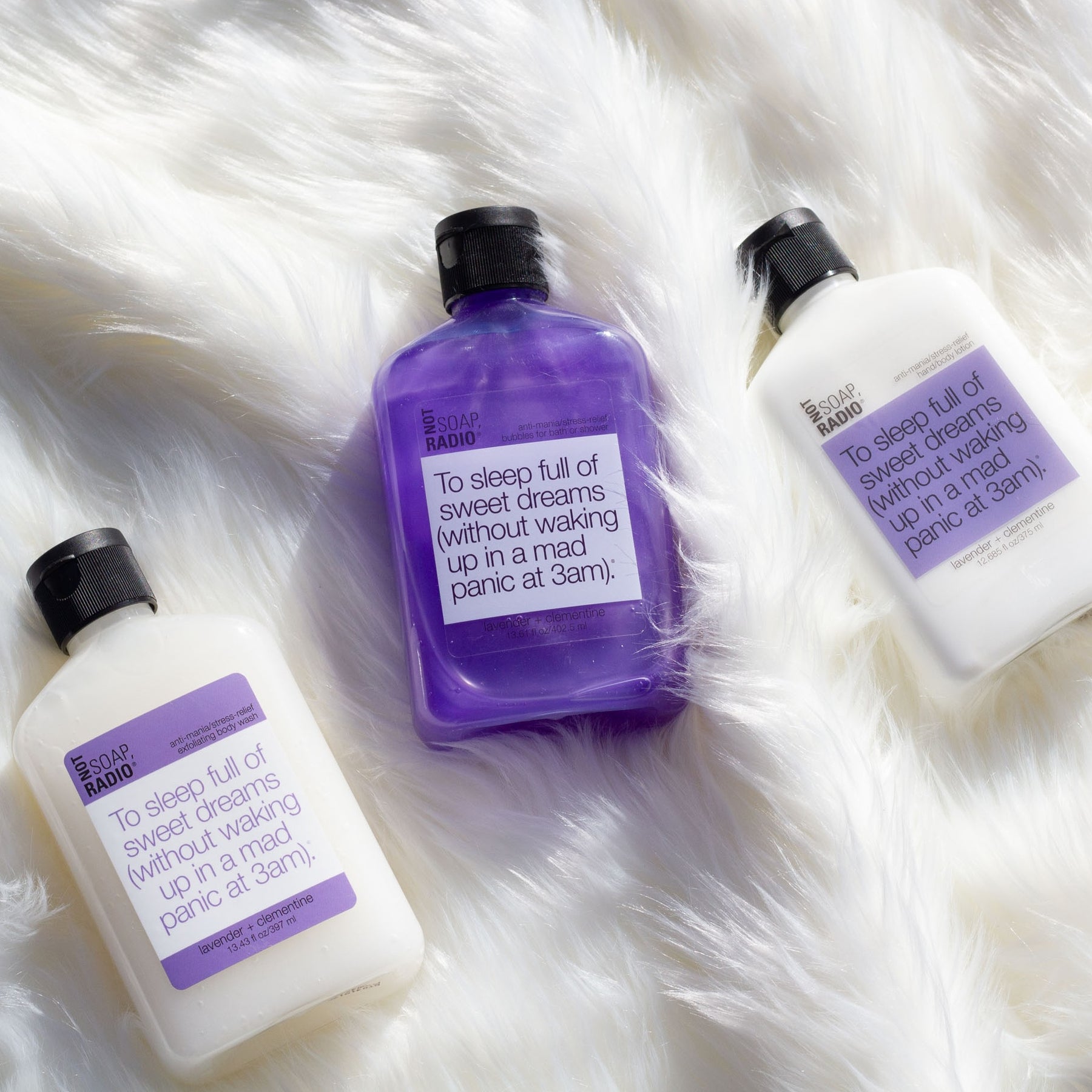 Lavender Aromatherapy Bath and Body Gift Set Trio | Not Soap Radio