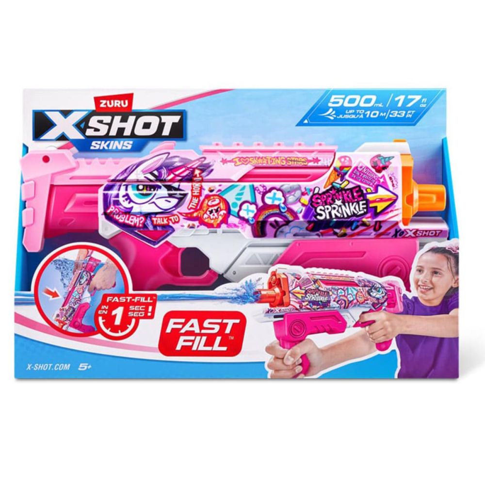 Pistol cu apa cu incarcare rapida, X-Shot Hyperload, Unicorn