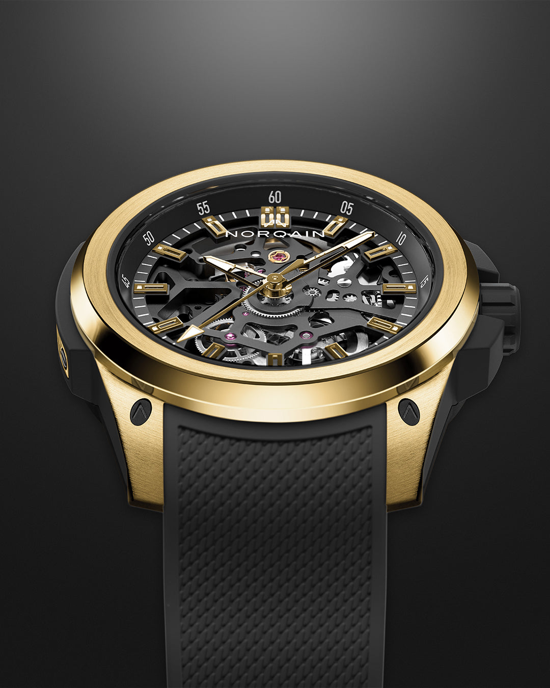 Wild ONE Skeleton 39mm Yellow Gold Limited Edition | NORQAIN Swiss
