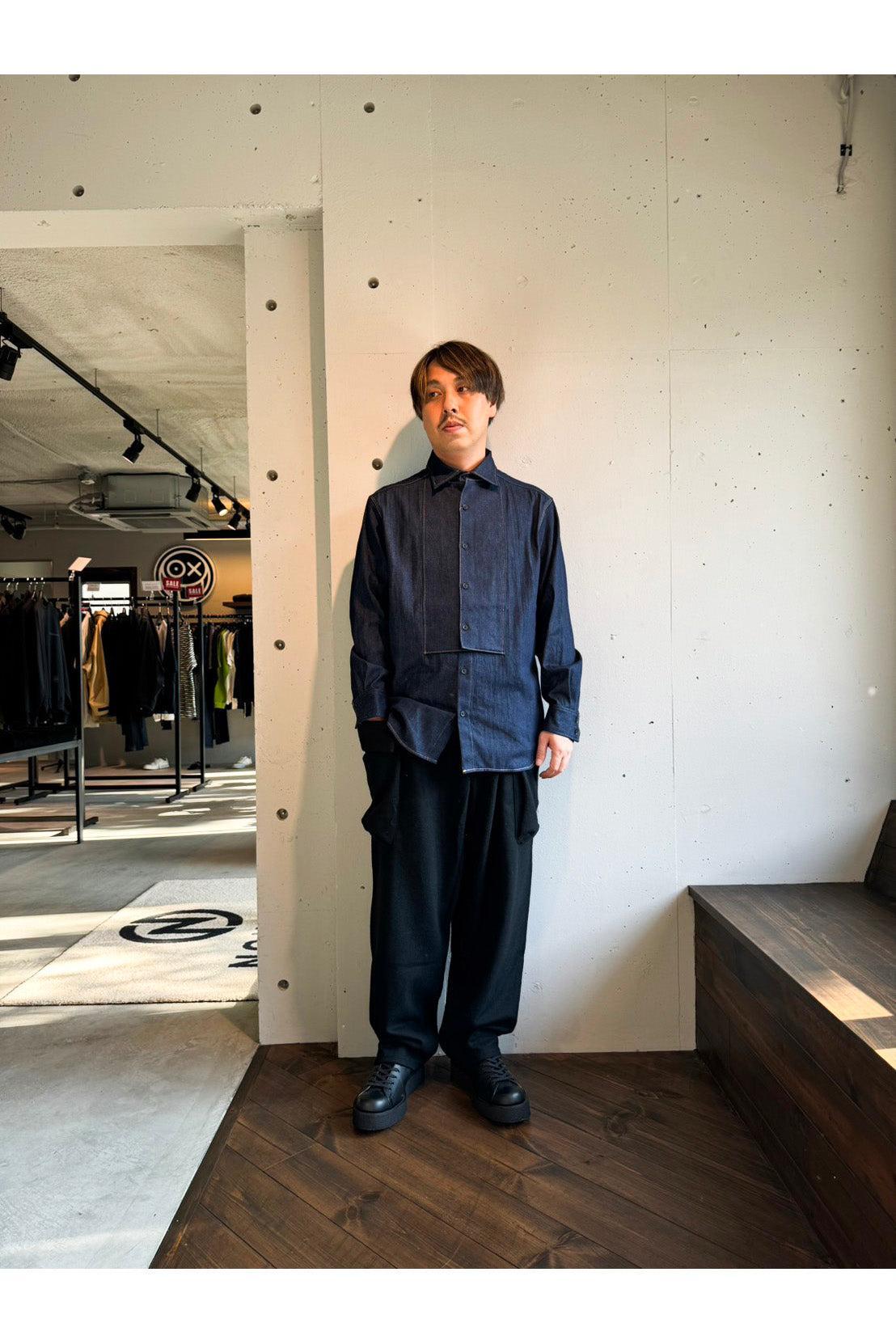 Yohji Yamamoto POUR HOMME - 8OZ Denim Double Fron Shirt 長袖シャツ