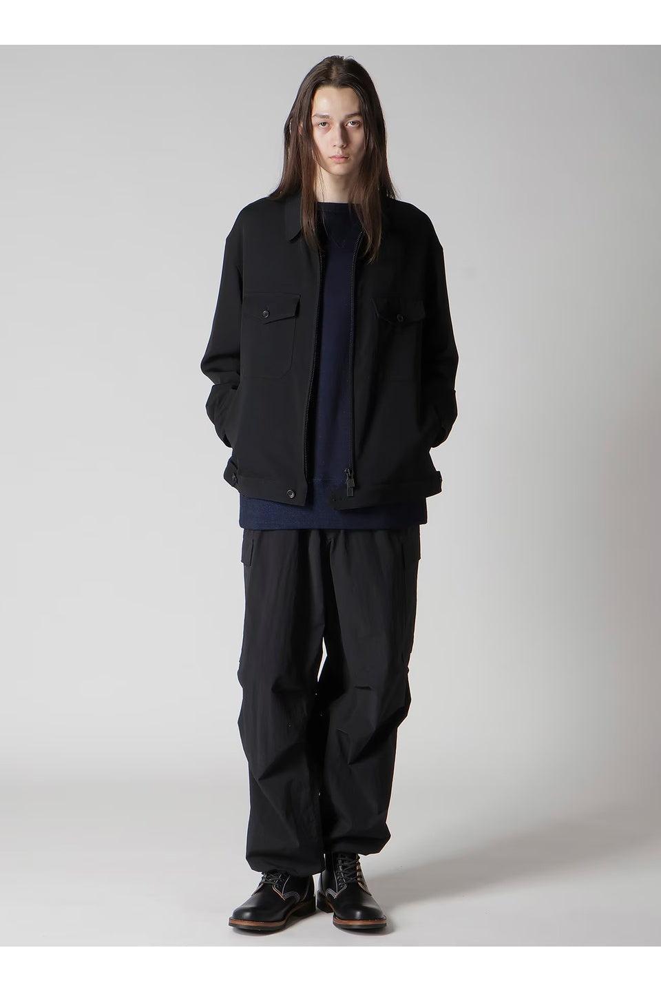 WOOL GABARDINE BLOUSON WITH FLAP POCKET