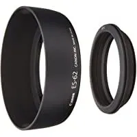 Canon EF50mm F1.8 II 用レンズフード ES-62 は、着脱にコツがいる。