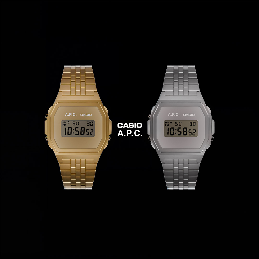 A.P.C.」と「CASIO」のコラボレーション。メタリックカラーが煌めく