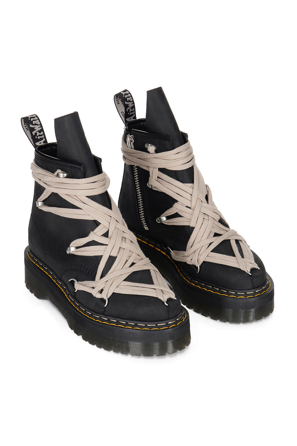 Rick Owens x Dr. Martens FW251460 Quad Sole Megalace Boot / Black