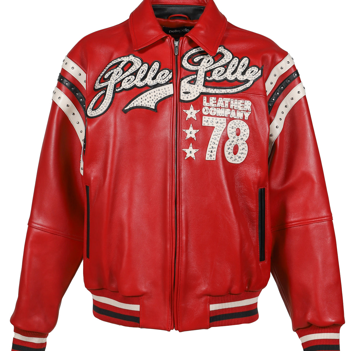 Pelle Pelle ペレペレ FW25 ENCRUSTED VARSITY JACKET / RED - NUBIAN