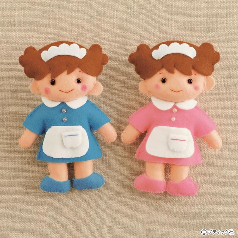 フェルトのキャラクターマスコット「店員さん」の作り方｜ぬくもり