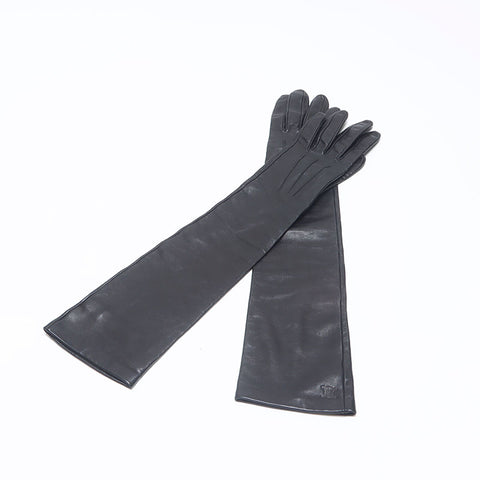 セリーヌ CELINE ラムレザー オペラグローブ 手袋 ブラック WS10331