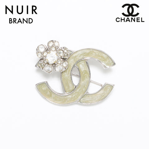 シャネル CHANEL ココマーク カメリア ラインストーン 04P ブローチ