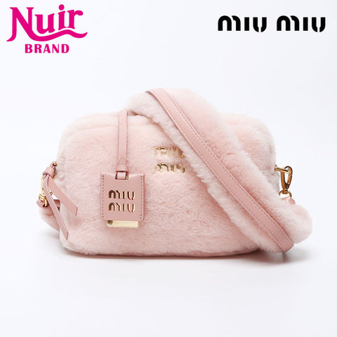 ミュウ ミュウ Miu Miu フラッフィー ロゴ ファー ショルダーバッグ