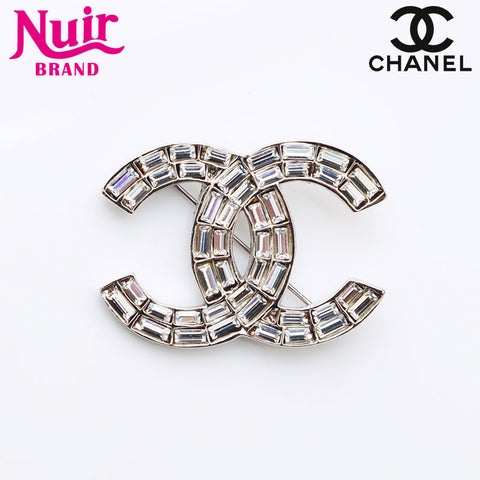 極美品 シャネル CHANEL ココマーク ラインストーン 2001年 ブローチ