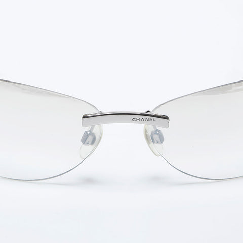 シャネル CHANEL リムレス フレームレス クリア ココマーク サングラス