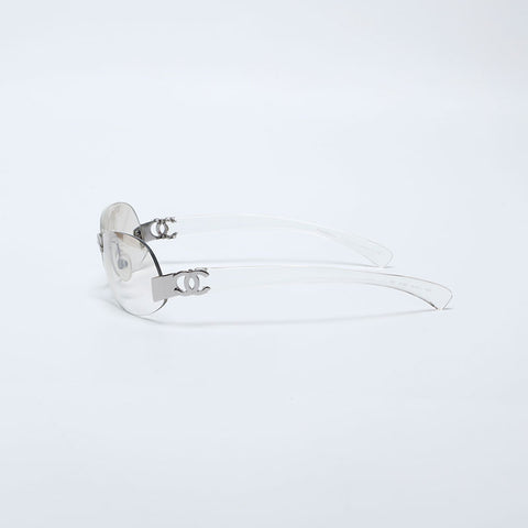 シャネル CHANEL リムレス フレームレス クリア ココマーク サングラス