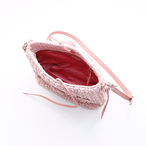 ミュウ ミュウ Miu Miu フラワー カゴバッグ チェーン ショルダー