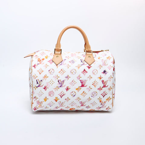Louis Vuitton LOUIS VUITTON SP1068 Speedy 30 Pink Monogram Boston