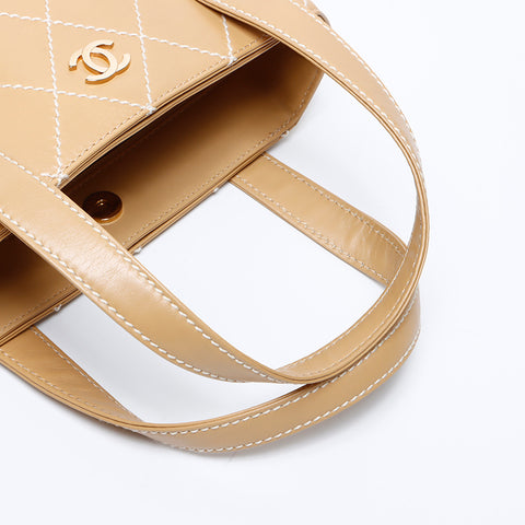 シャネル CHANEL 7番台 ココマーク ワイルドステッチ トートバッグ