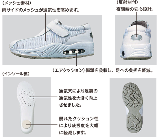 MX136 ナーススニーカーエアマジックタイプ KAZEN・カゼン