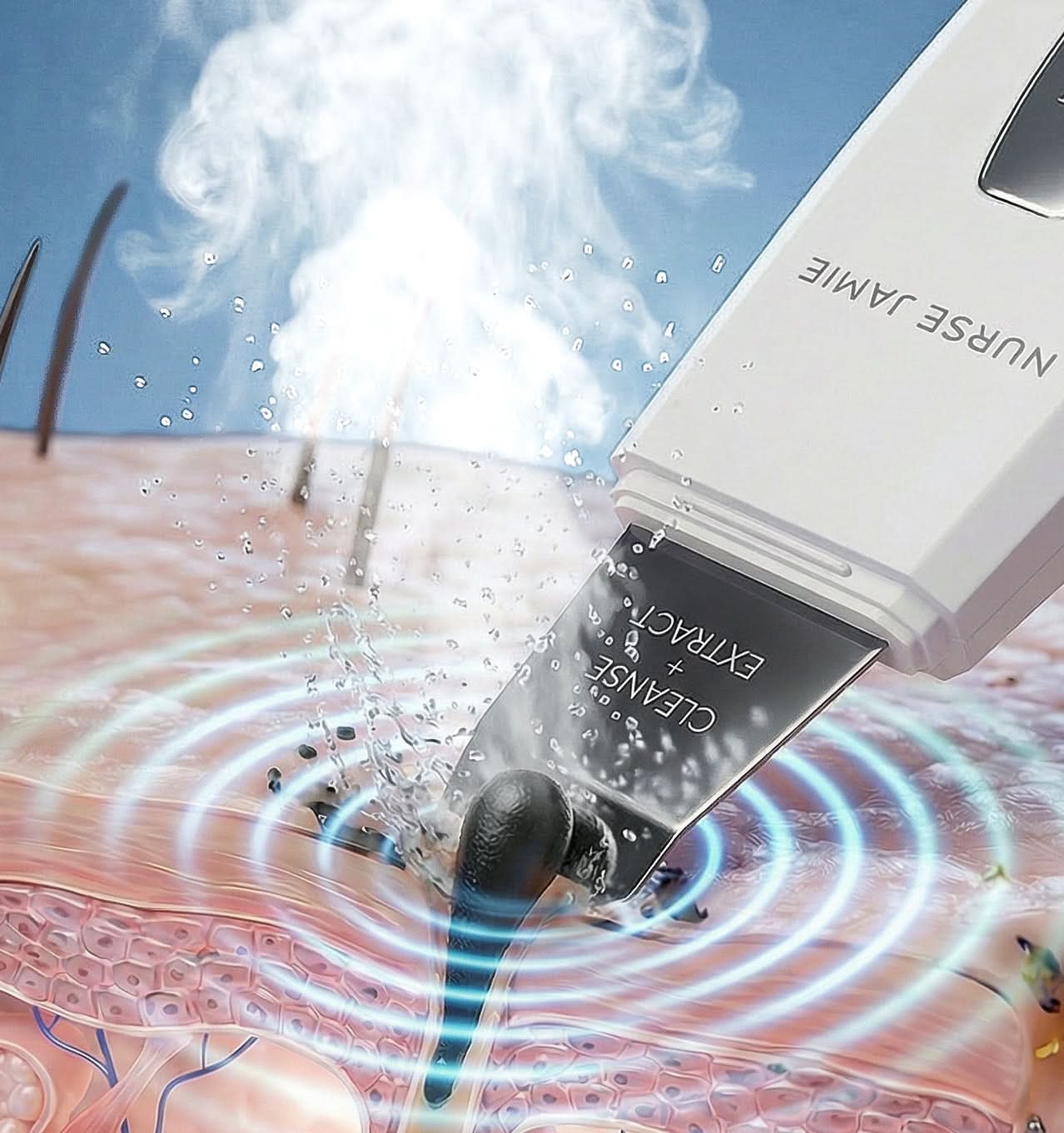 Dermascrape Ultrasonic Skin Scrubbing Tool – 3-in-1 Skincare