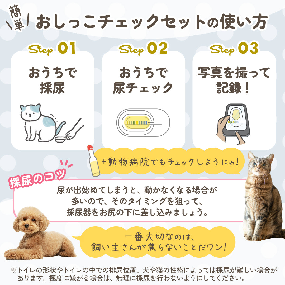 まとめ買い】犬猫用おしっこチェックセット nyanpling®6回分 /12
