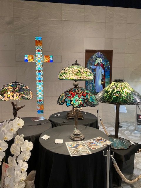 貴重 J.PRESS New Haven アメリカ製 ステンドグラス装飾ミラー