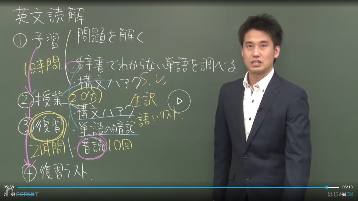 スタサプ高3英語の読解編は精読→論理展開→背景知識の順で学ぶ