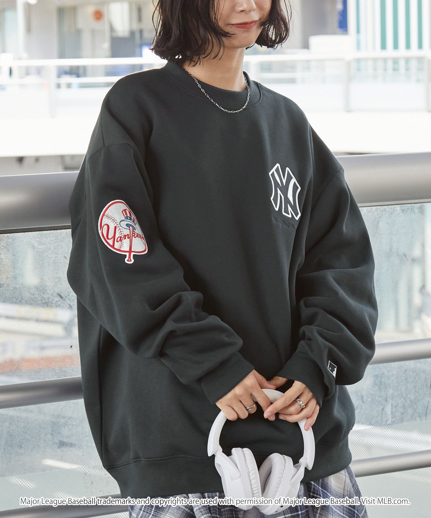 MLB/メジャーリーグベースボール 別注 ワッペン刺繍 ビッグシルエット