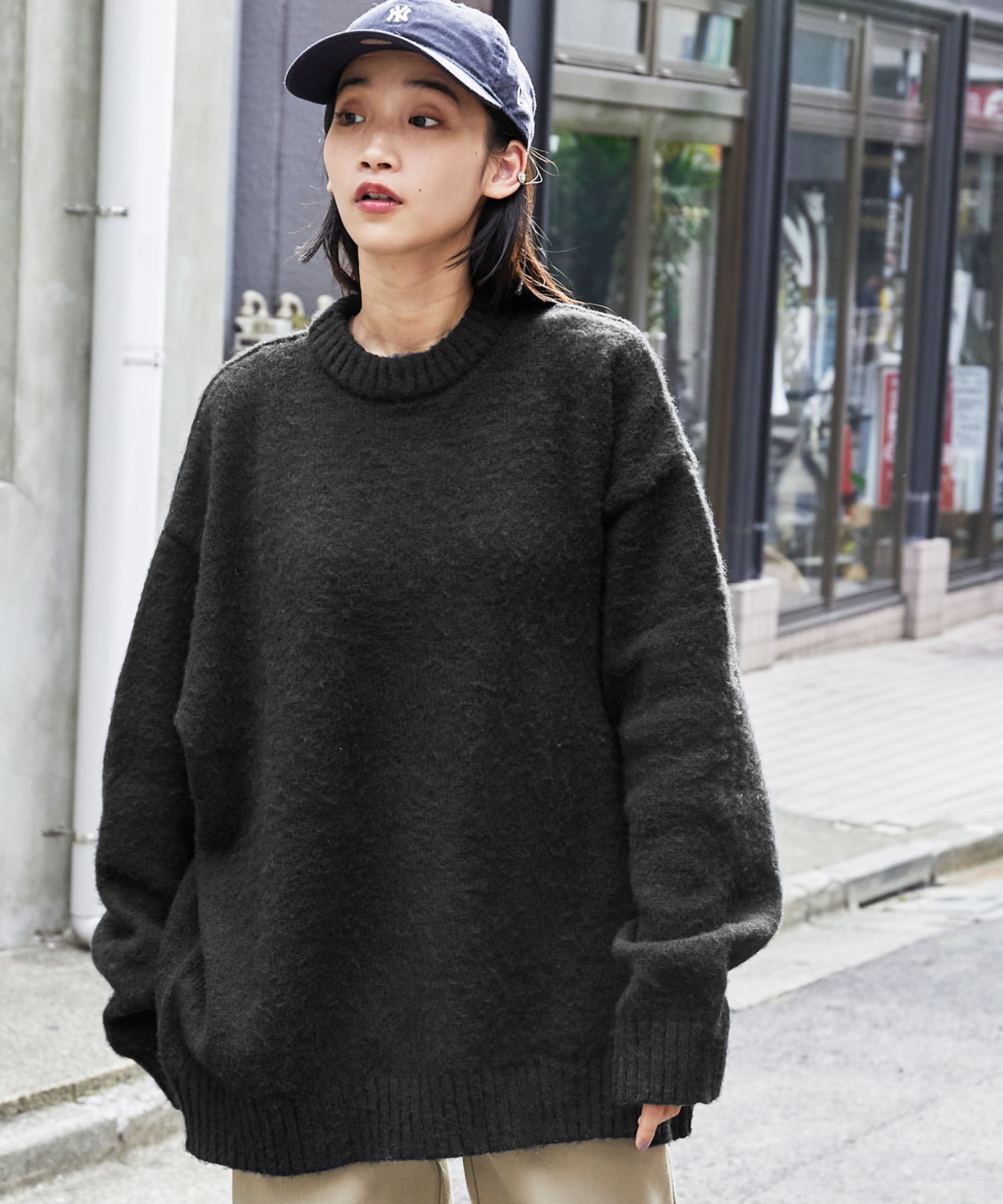 モヘアライクカラーリングオーバールーズニット MONO-MART│MONO-MART