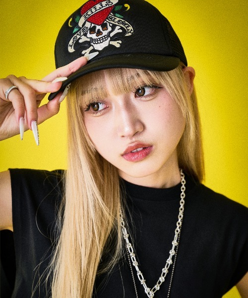 A'GEM/9 × .kom 『A'GEM/9/エージェムナイン』 Ed HardyメッシュCAP A