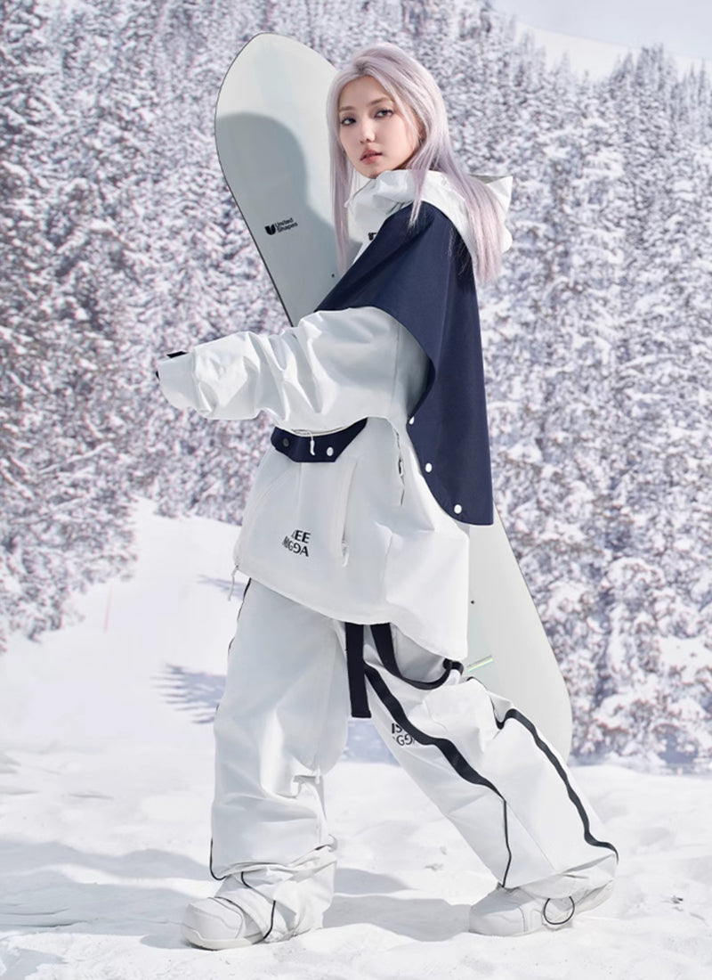 O2POSE公式/スキーウェア セーラー風 上下セット ウィメンズ