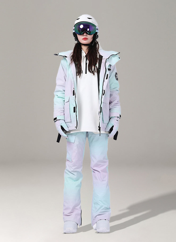 O2POSE公式/スキーウェア オックスフォード生地 長さ調整可能 ウィメンズ