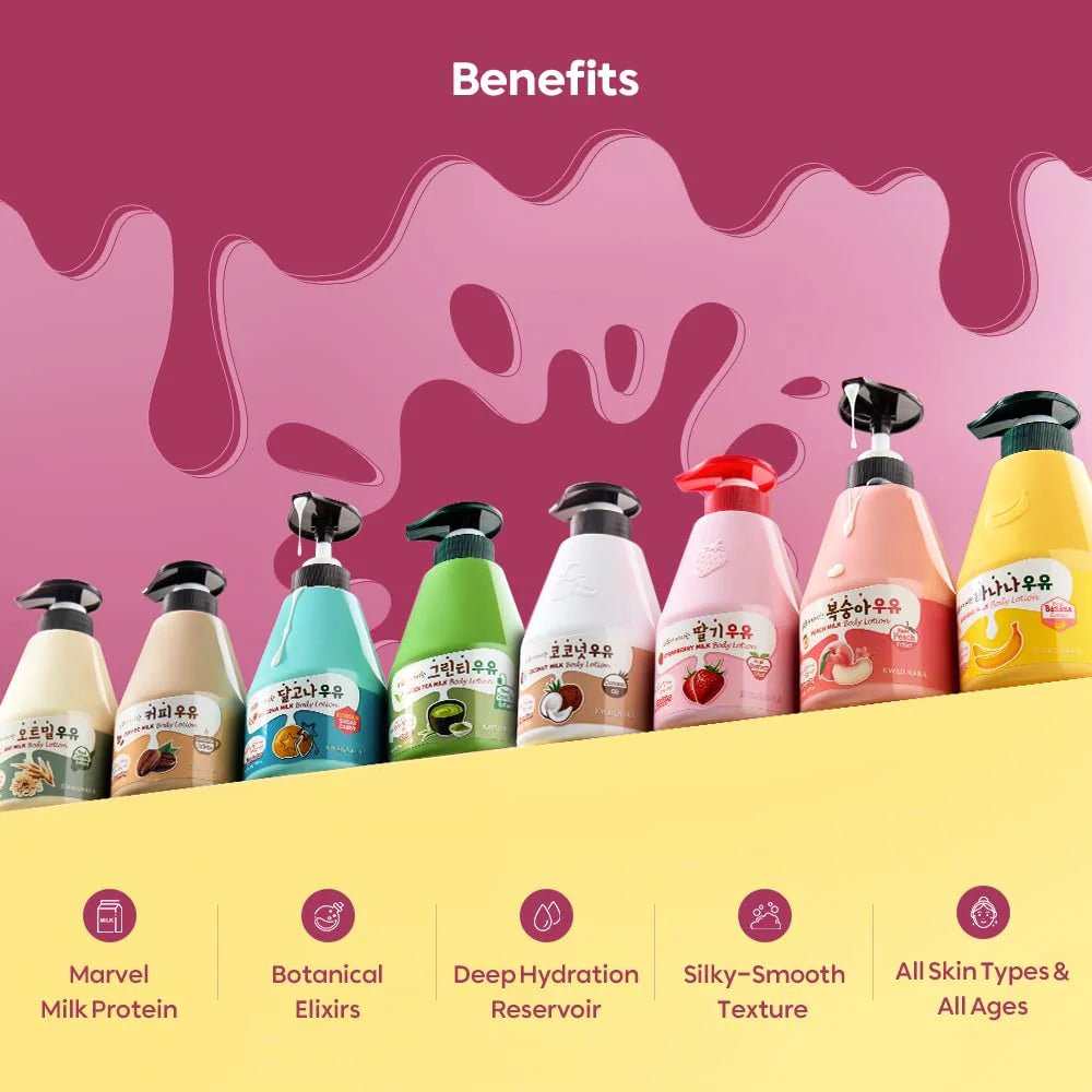 KWAILNARA Milk Body Lotion 560ml - Strawberry