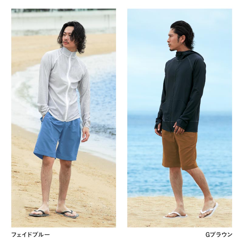 サーフパンツ 水着 ジップ付ポケット メンズ 水陸両用 海パン ロング