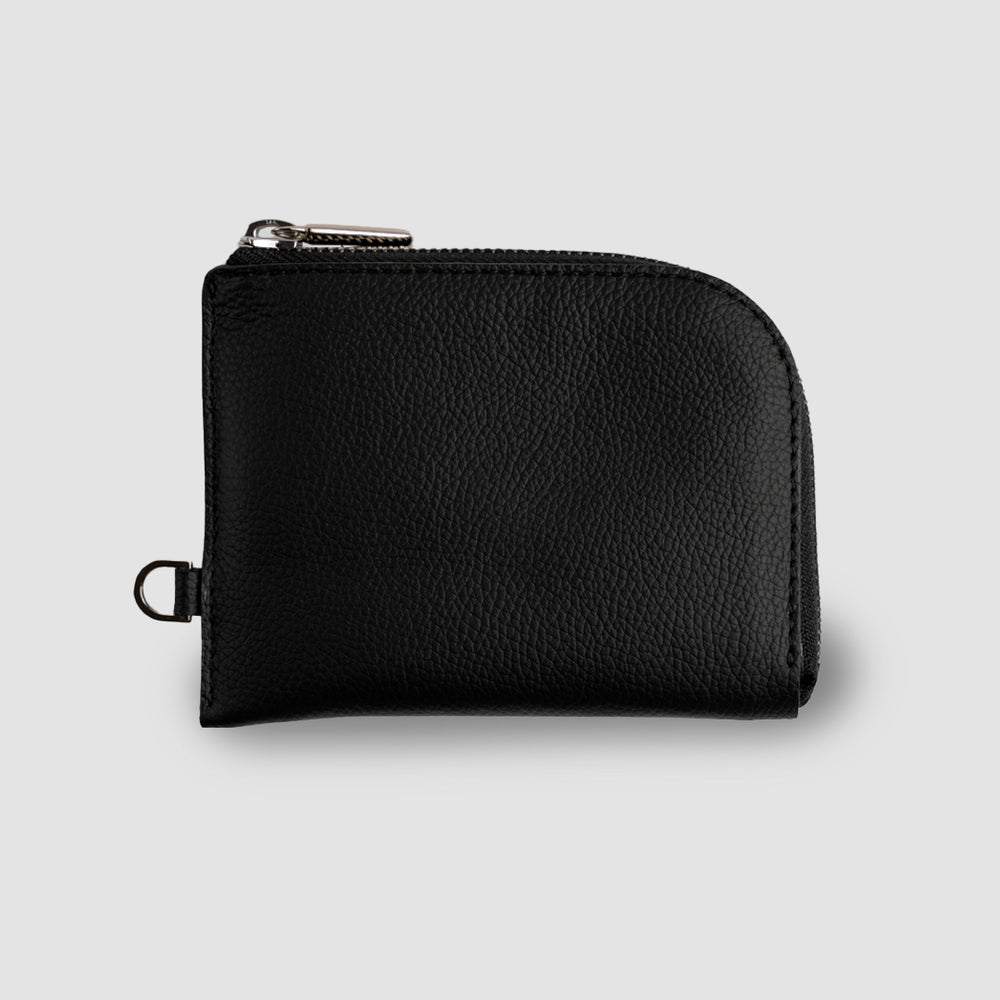 Modern & Functional Leather Zip Wallet in Black Color – OCULT
