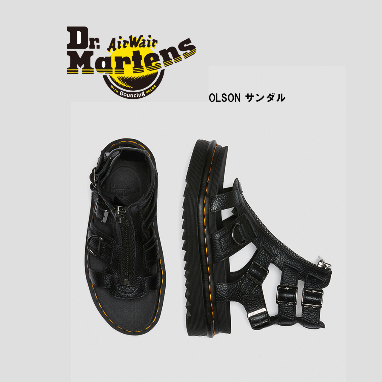 ドクターマーチン Dr.Martens マーチン OLSON サンダル ジッパー