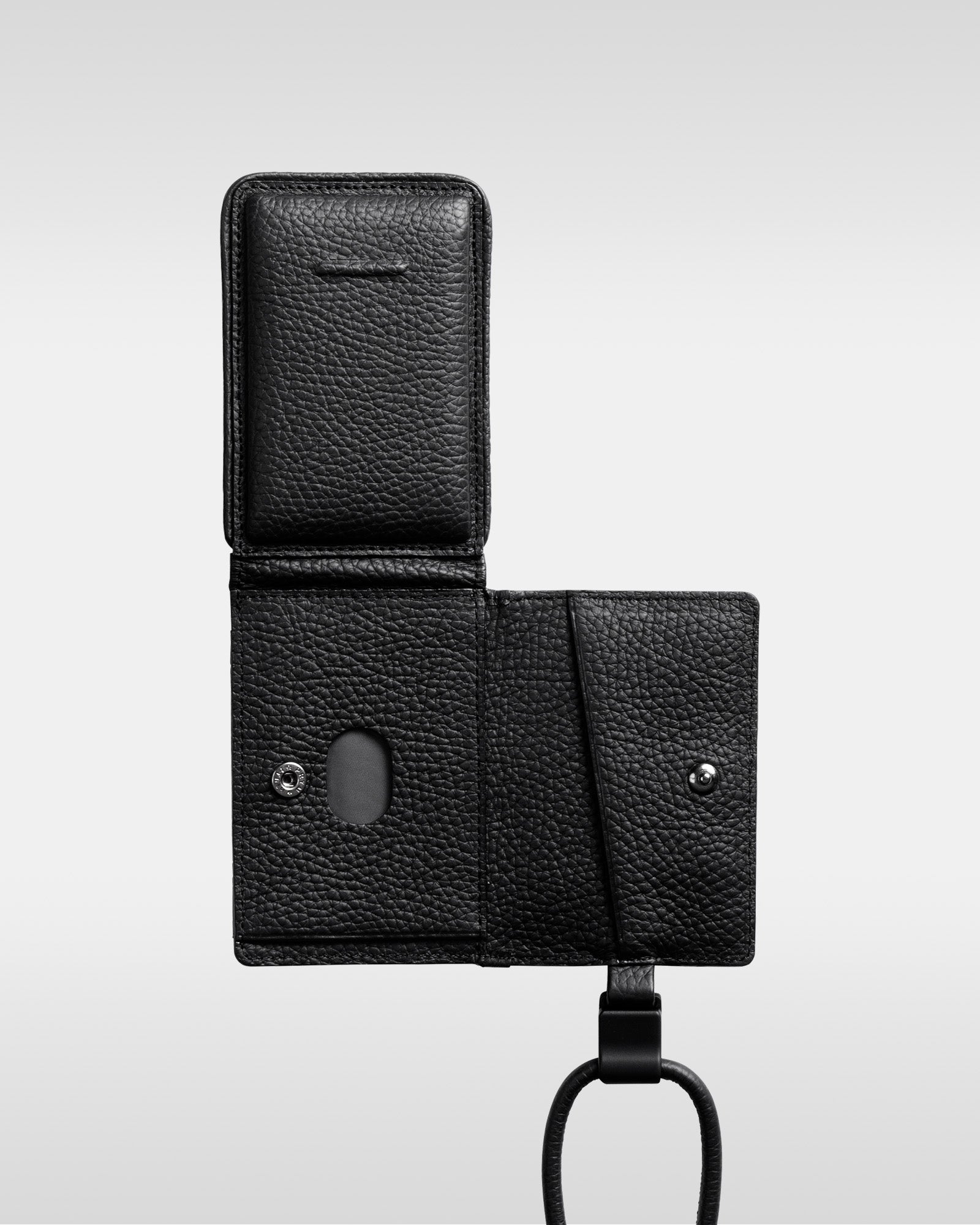 脱着ストラップ付iPhoneアクセサリー ブラック – objcts.io