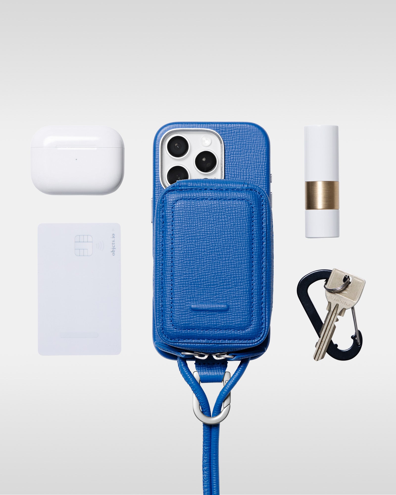 レザー製 iPhoneケース セット / ストラップ付スマホケース / スマホ