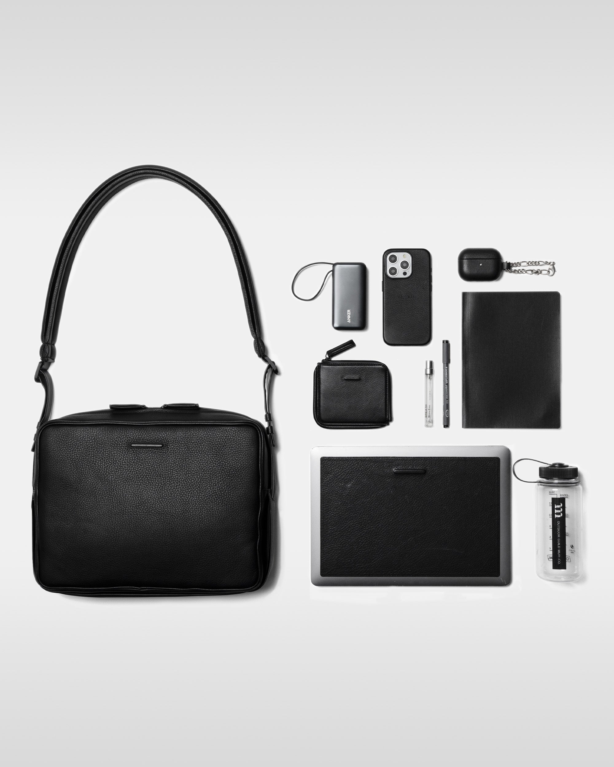 ソフトショルダーバッグ ラージ - レザーショルダーバッグ – objcts.io