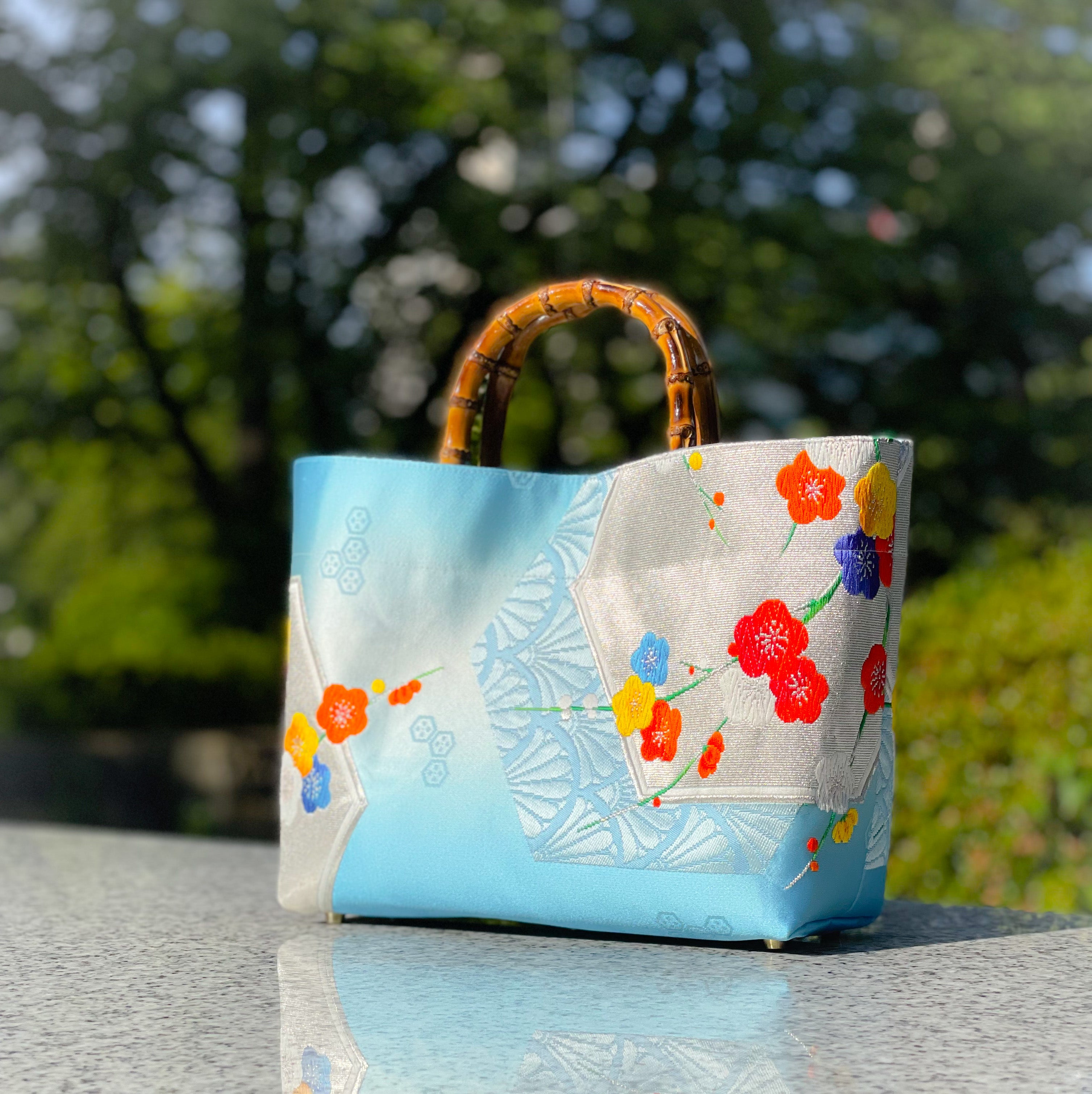 Eternity Tote Bag with bamboo handle 【Miyako】 竹持ち手の