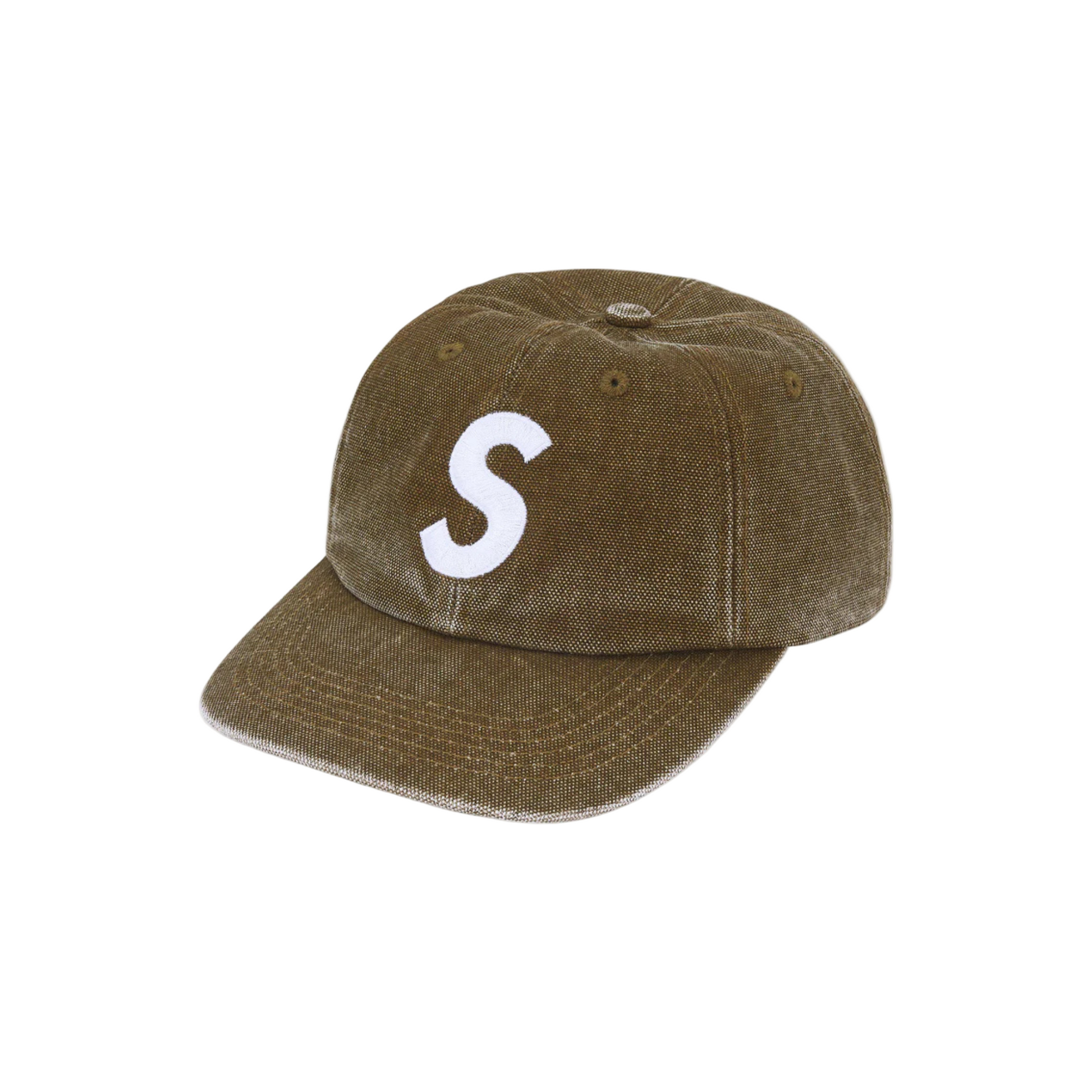 Supreme Pigment Coated Canvas S Logo 6-Panel Hat Olive – OG Market