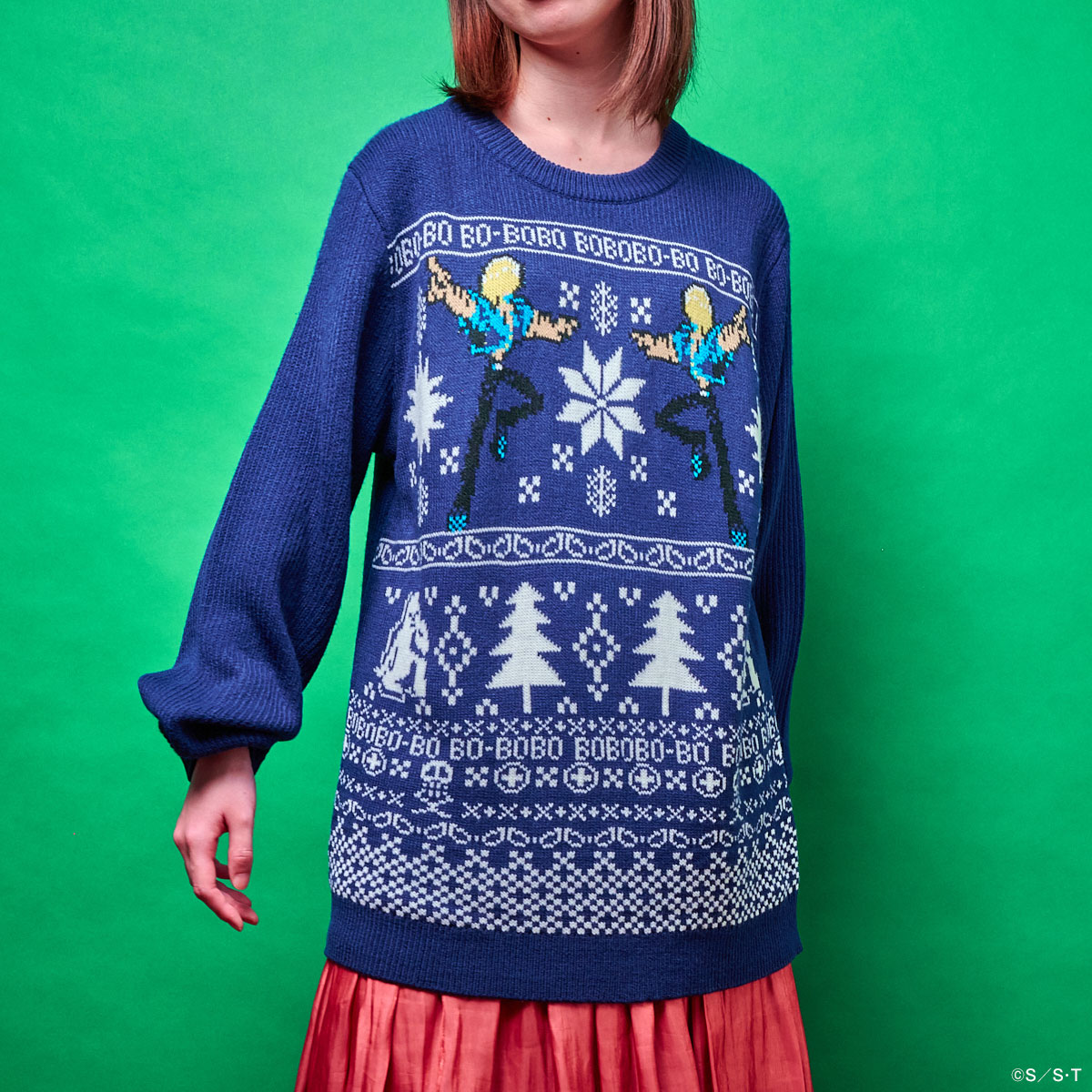 ボボボーボ・ボーボボ ダサセーター ボーボボ」の着用イメージ。 [画像